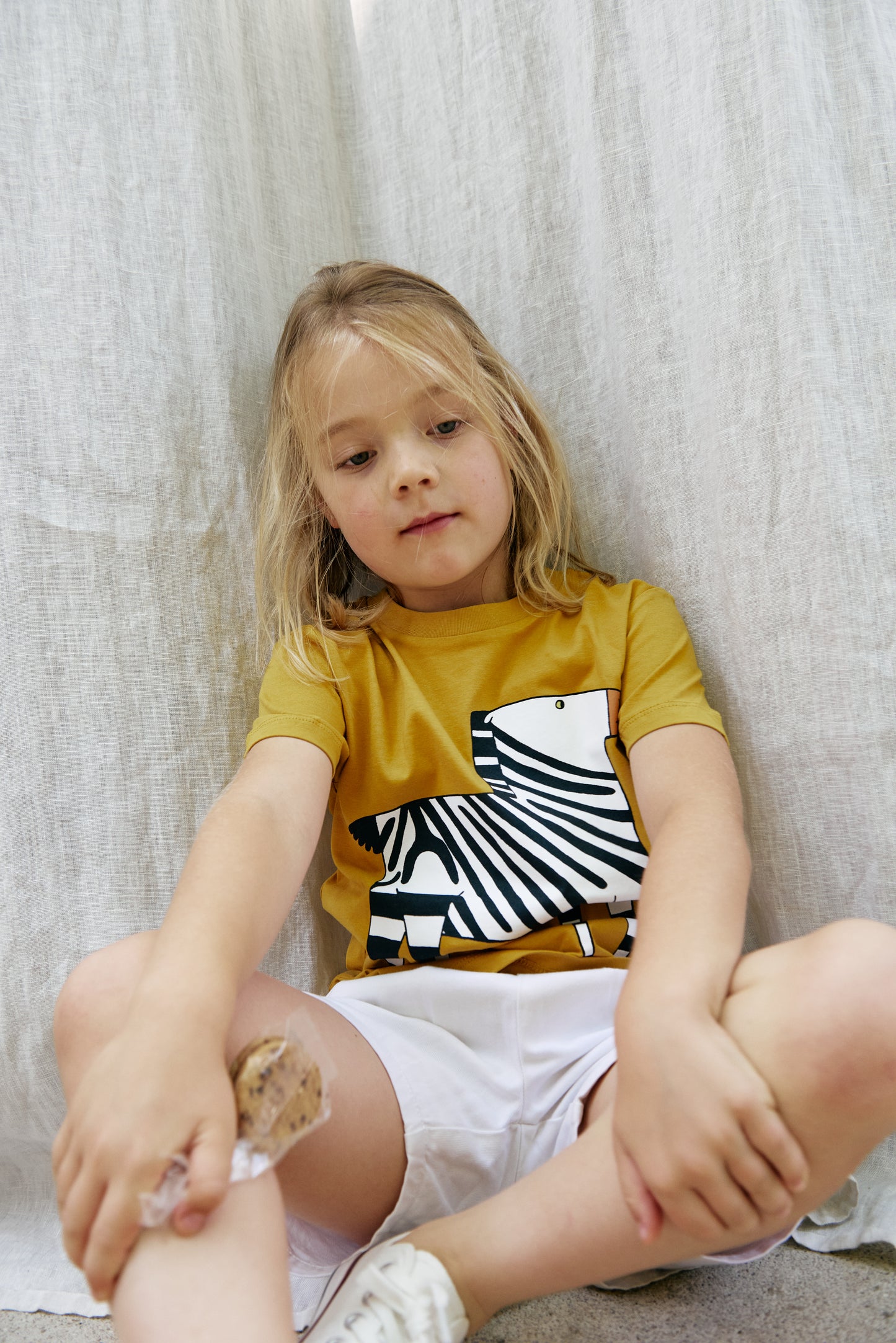 Camiseta de Cebra de niño Cúrcuma