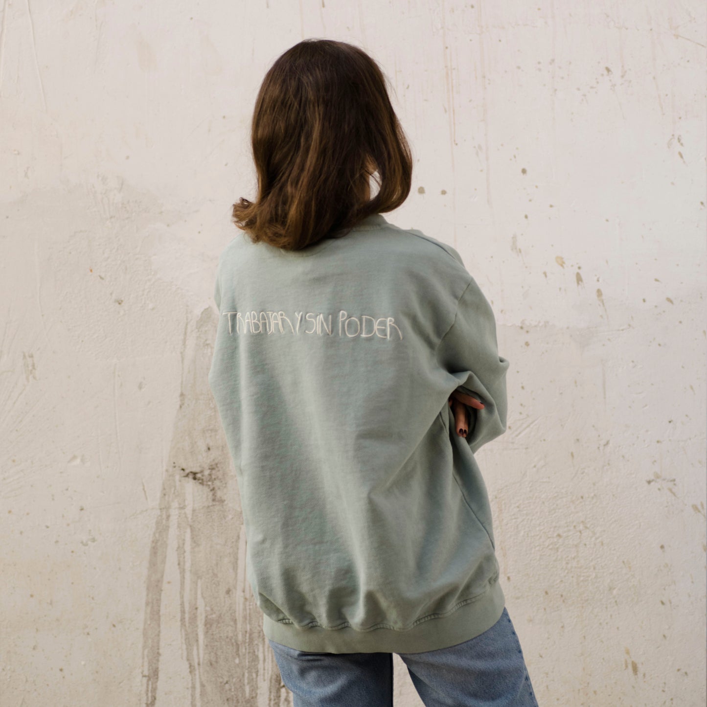 Oversized Trabajar y Sin Poder Sweatshirt
