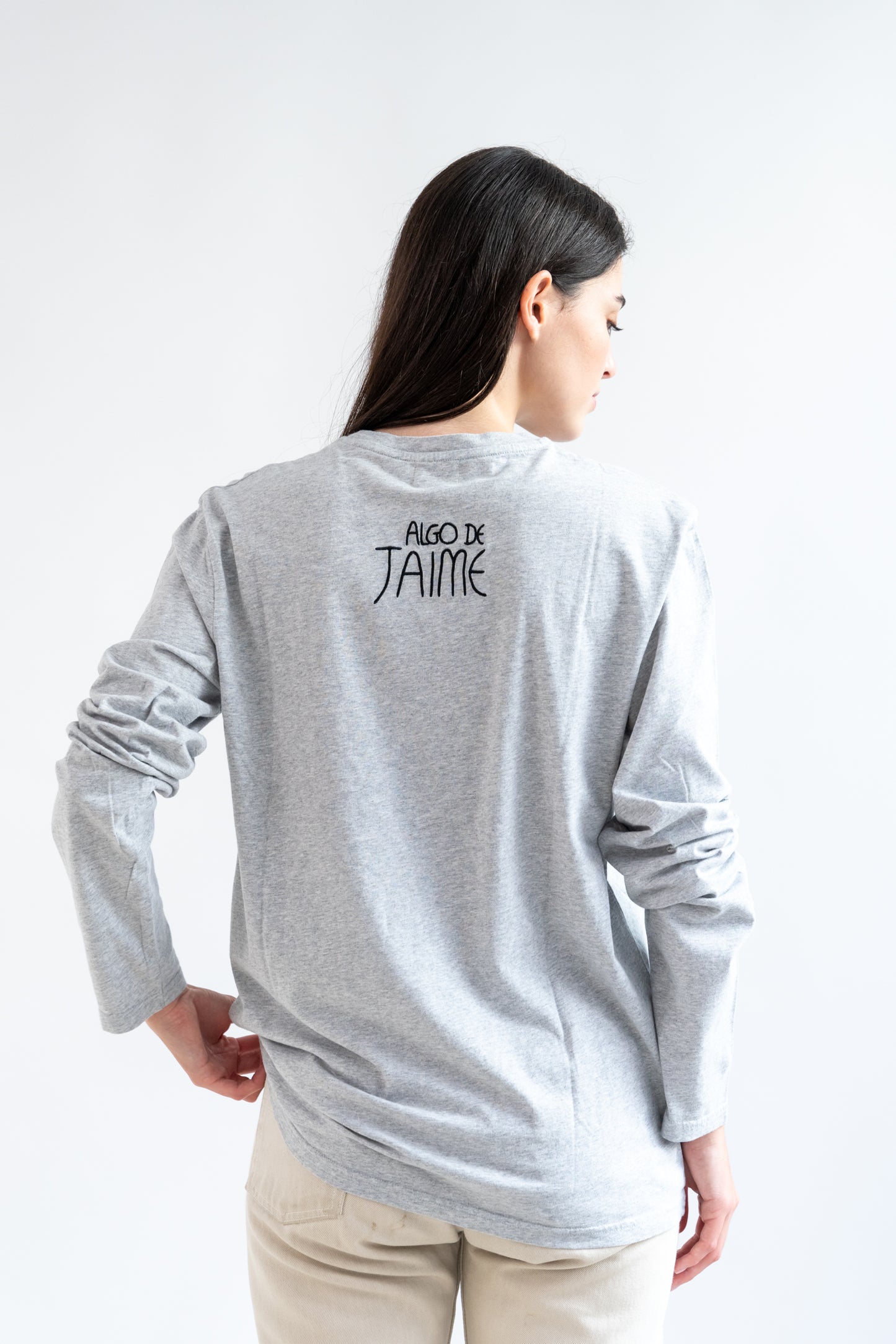 Unisex Long Sleeve Gray Zebra T-Shirt
