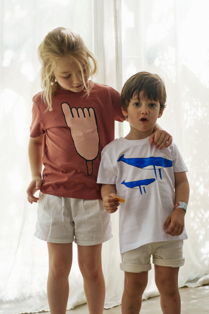 Camiseta Helado de Pie de Niño Teja