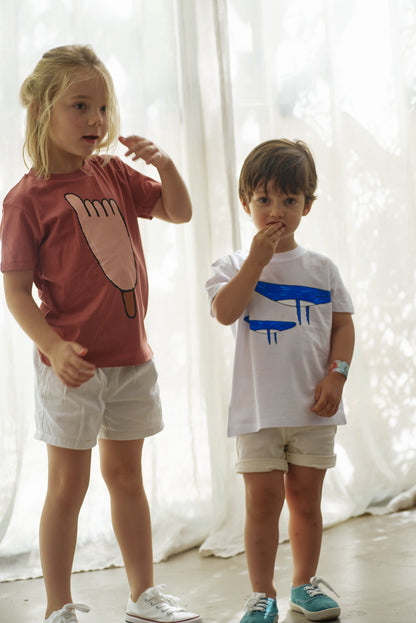 Camiseta Helado de Pie de Niño Teja