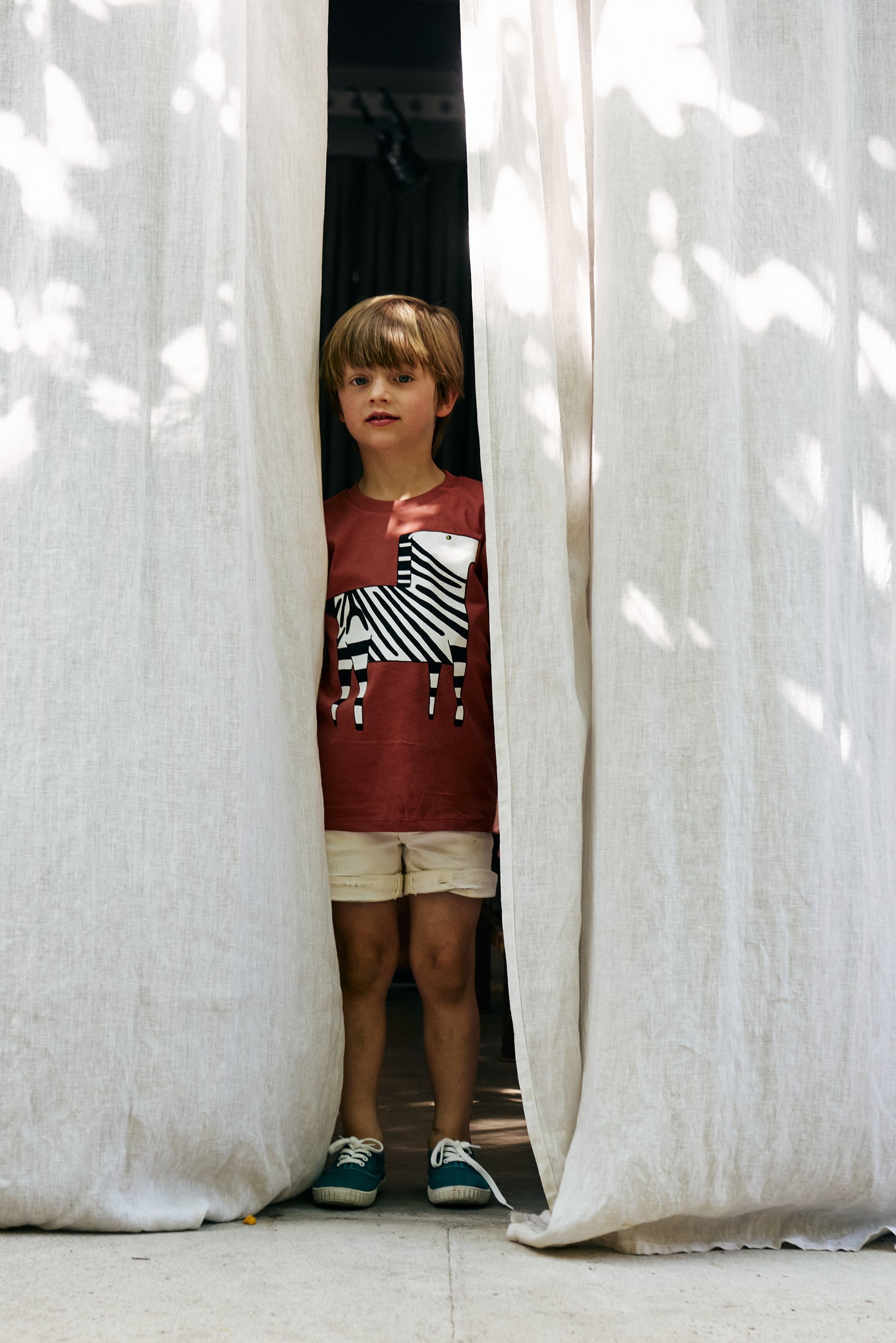 Camiseta de Cebra de niño Teja