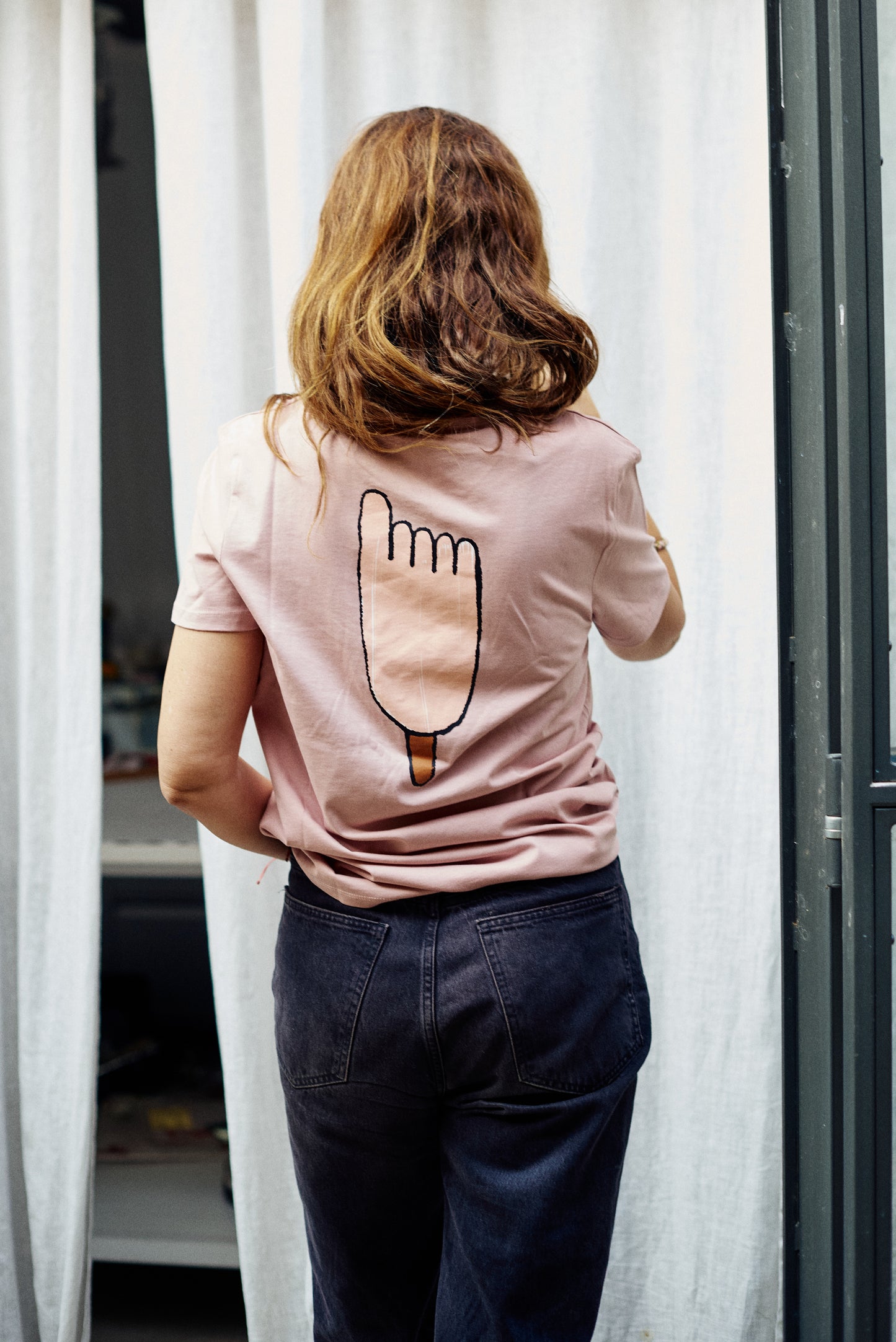 Camiseta Helado de Pie Rosa