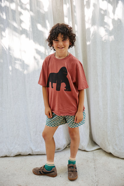 Camiseta de Gorila de niño Teja