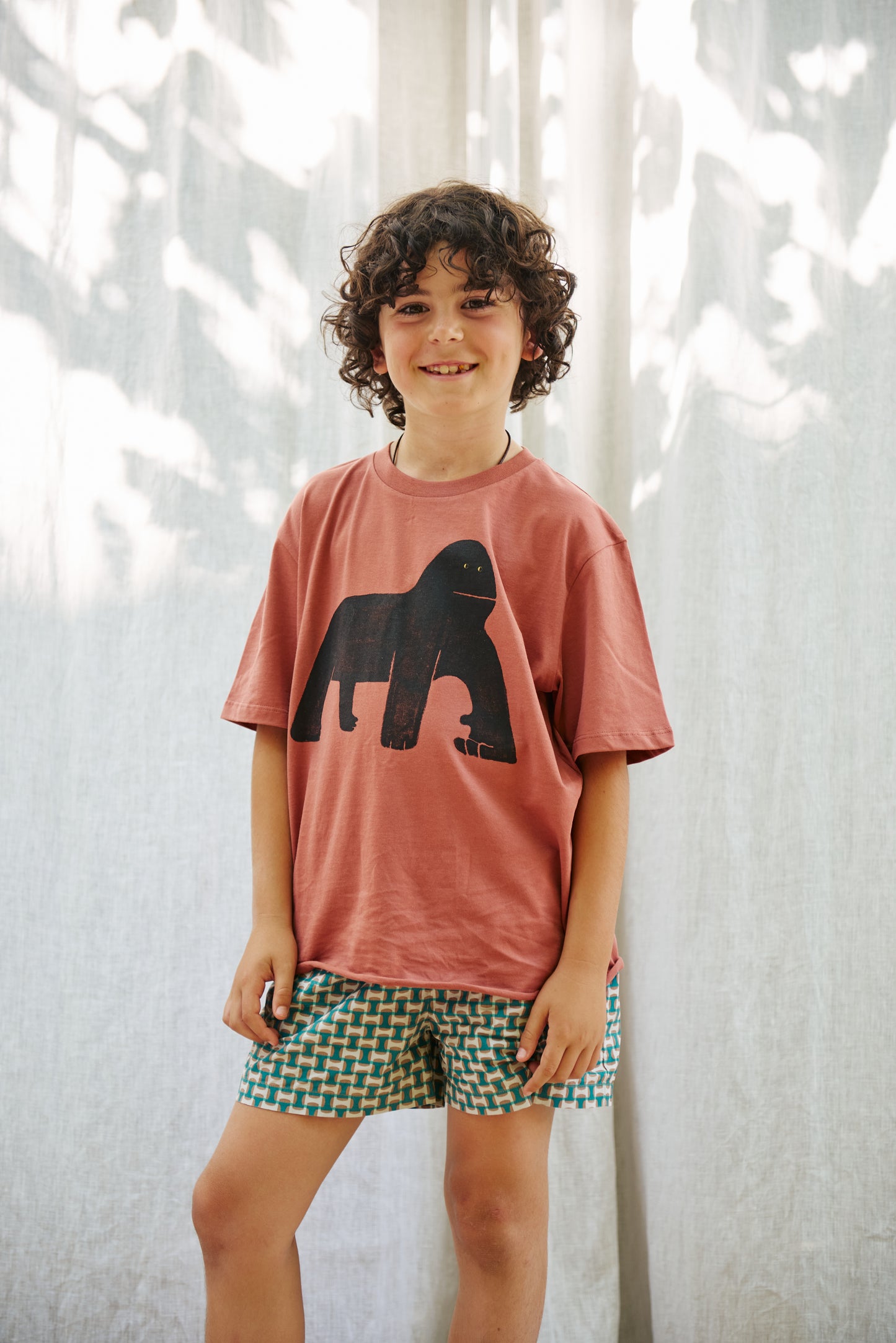 Camiseta de Gorila de niño Teja