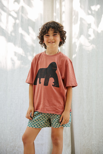 Camiseta de Gorila de niño Teja