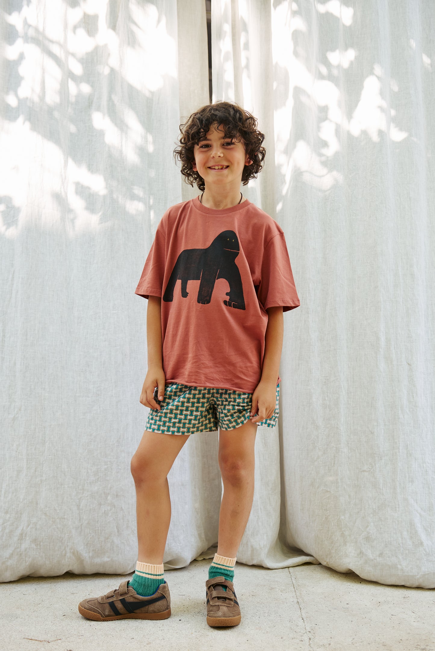 Camiseta de Gorila de niño Teja