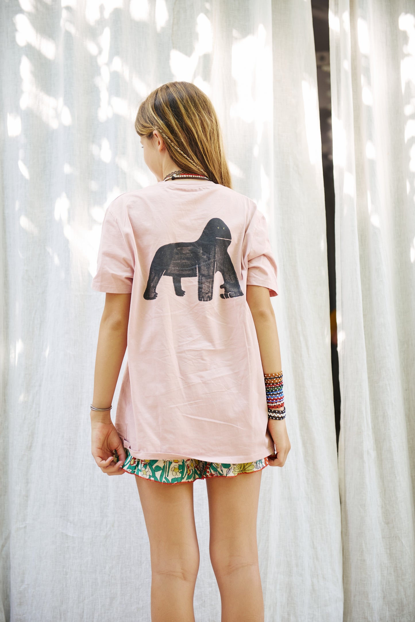 Camiseta Gorila Rosa