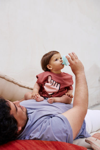 Camiseta Helado de Pie de Niño Teja