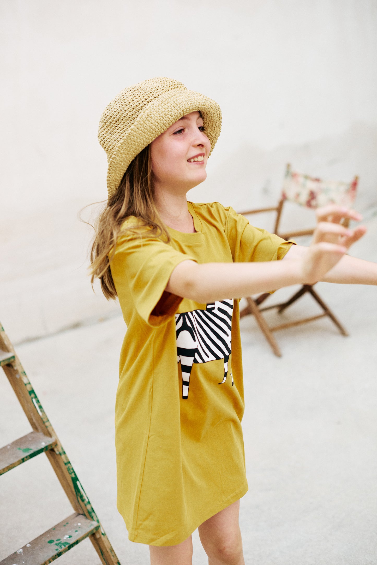 Camiseta de Cebra de niño Cúrcuma