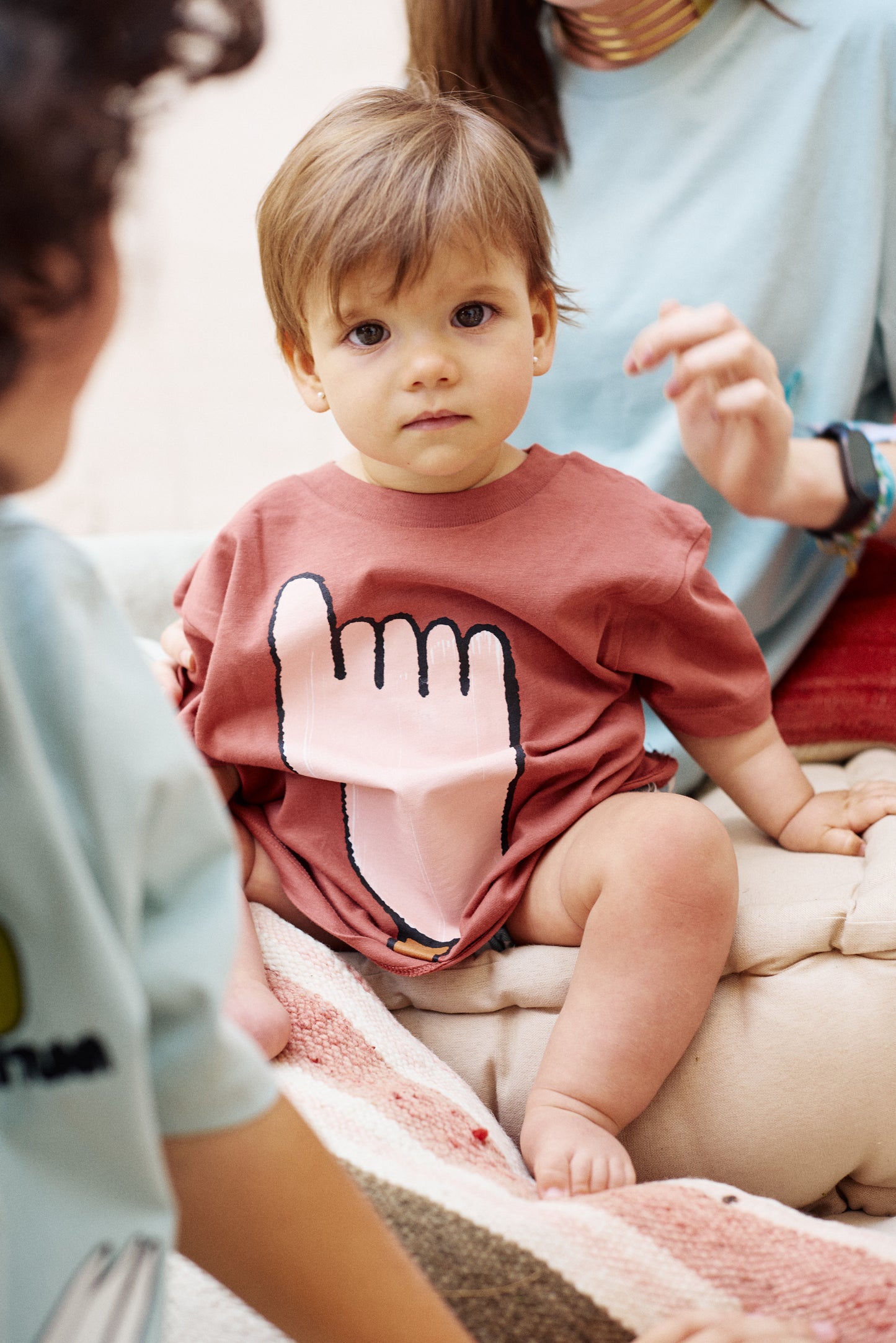 Camiseta Helado de Pie de Niño Teja