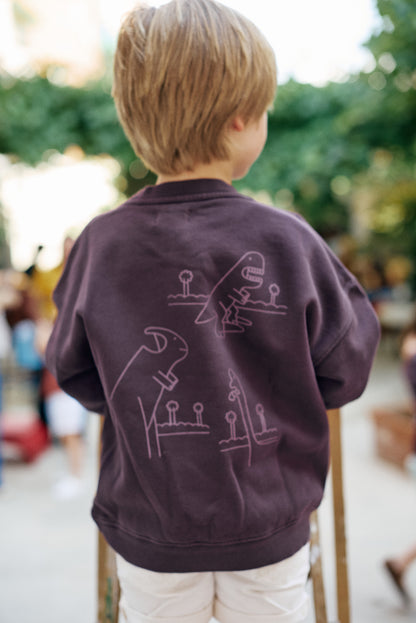 Sudadera Berenjena Elige Tu Dibujo Niños