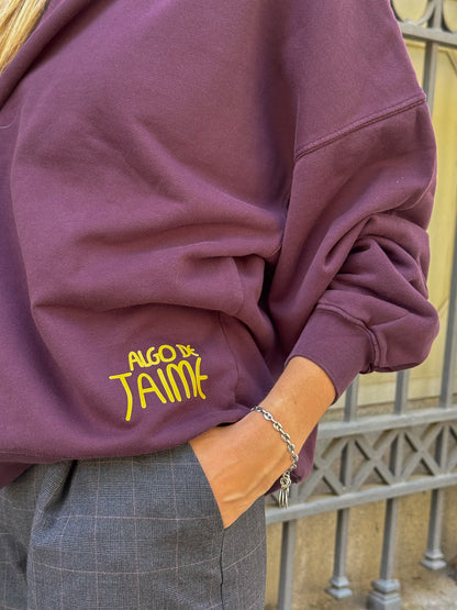Sudadera Berenjena de Cebra Adultos