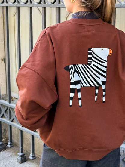 Sudadera Tabaco de Cebra Adultos