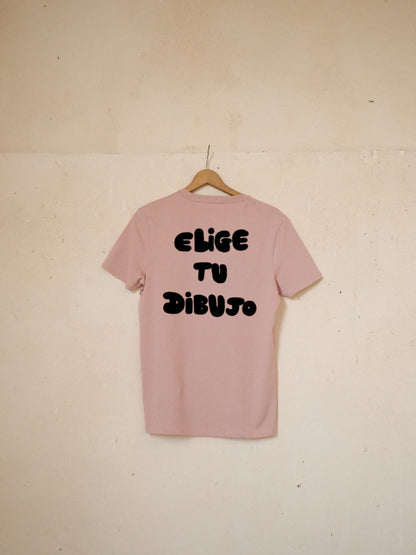 Camiseta Rosa Elige Tu Dibujo