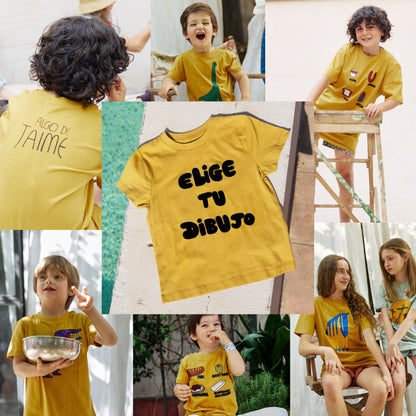 Camiseta Cúrcuma Elige Tu Dibujo De Niño