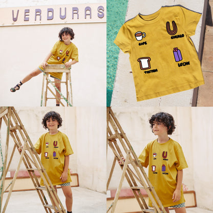 Camiseta Cúrcuma Elige Tu Dibujo De Niño