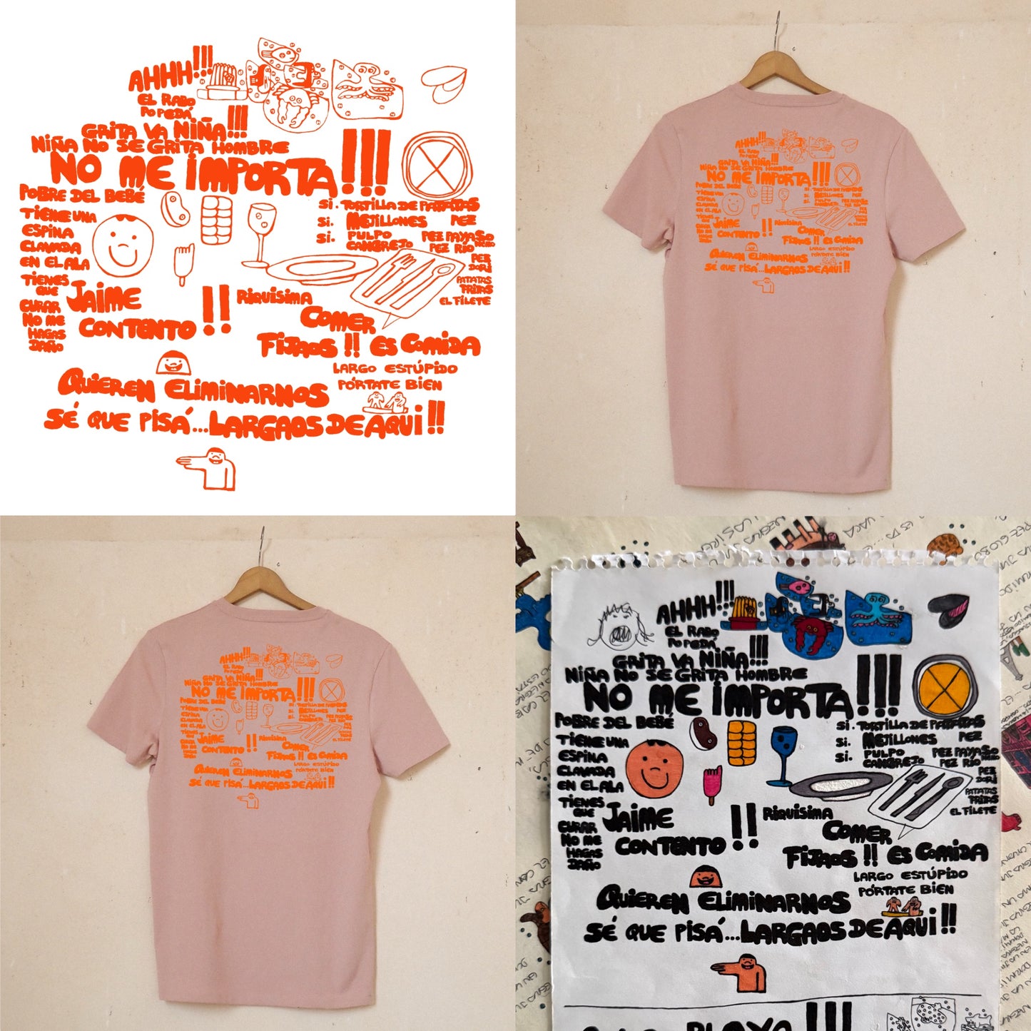Camiseta Rosa Elige Tu Dibujo