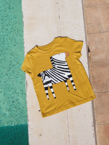 Camiseta de Cebra de niño Cúrcuma