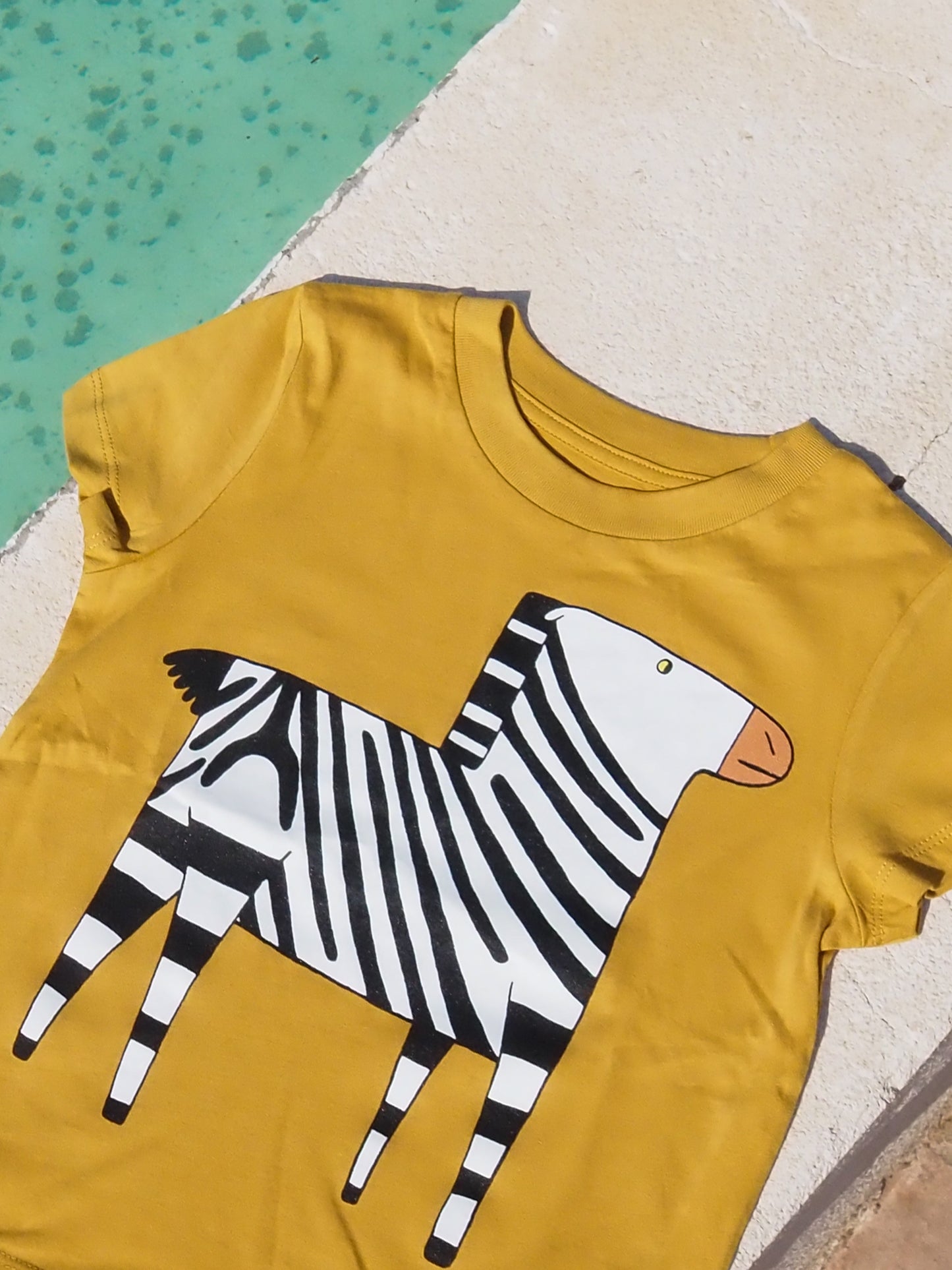 Camiseta de Cebra de niño Cúrcuma