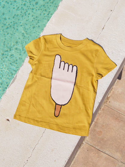 Camiseta Helado de Pie de Niño Cúrcuma