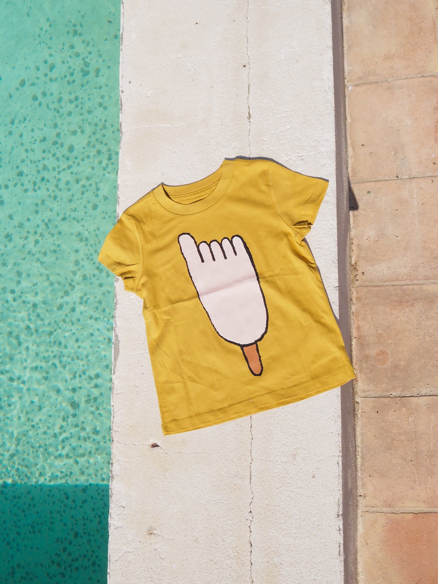Camiseta Helado de Pie de Niño Cúrcuma