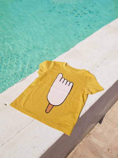 Camiseta Helado de Pie de Niño Cúrcuma