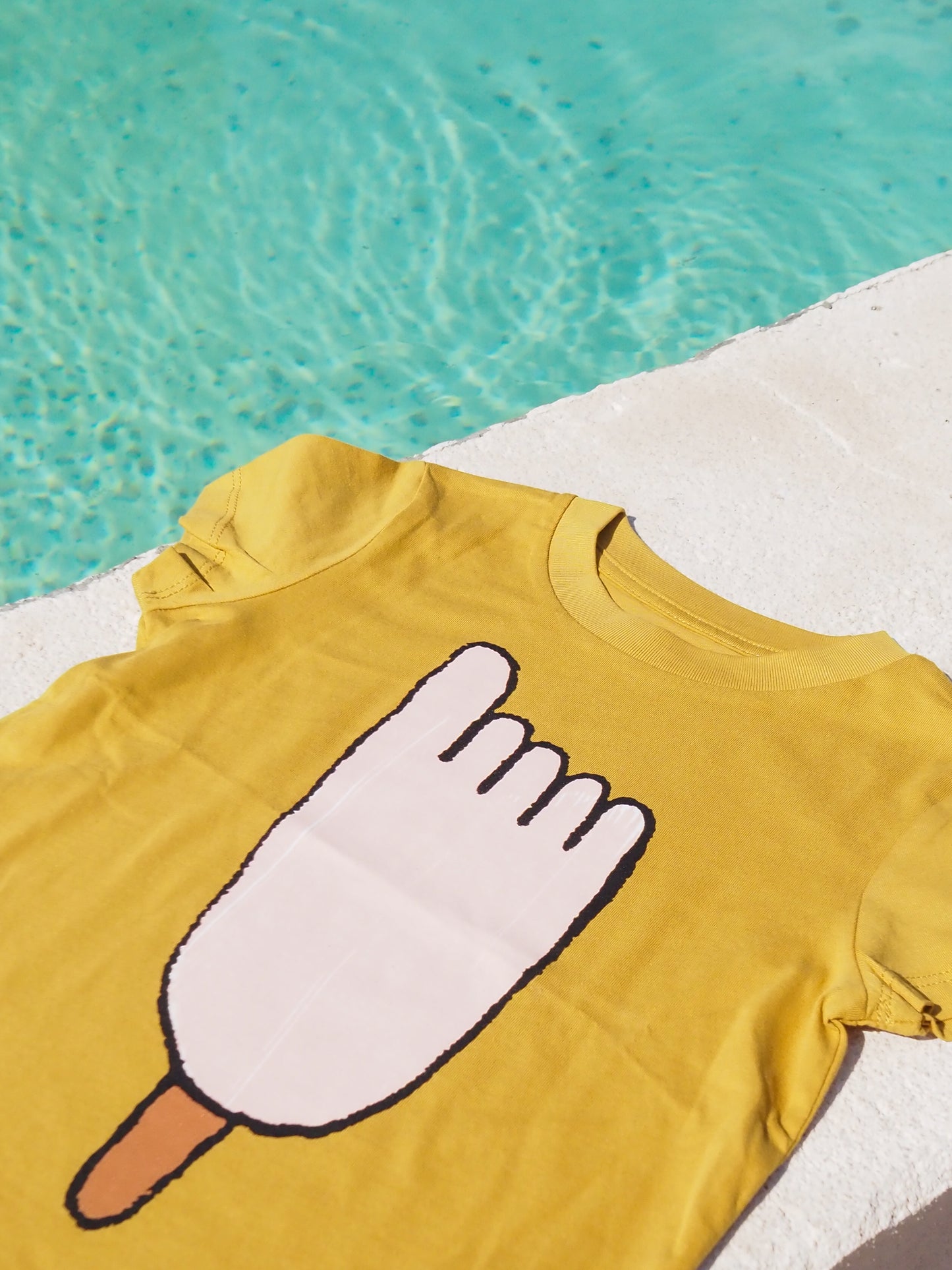 Camiseta Helado de Pie de Niño Cúrcuma