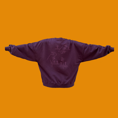 Sudadera Berenjena Elige Tu Dibujo Adultos