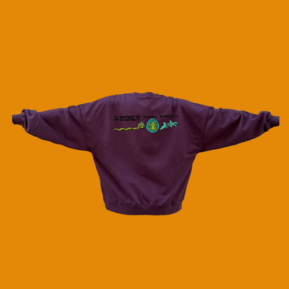 Sudadera Berenjena Elige Tu Dibujo Adultos