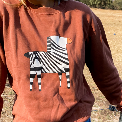 Sudadera de Cebra Terracota