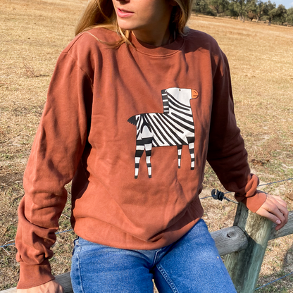 Sudadera de Cebra Terracota