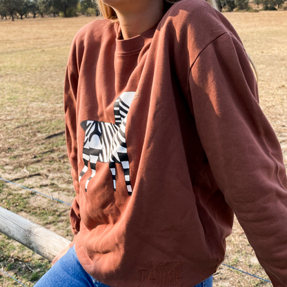 Sudadera de Cebra Terracota