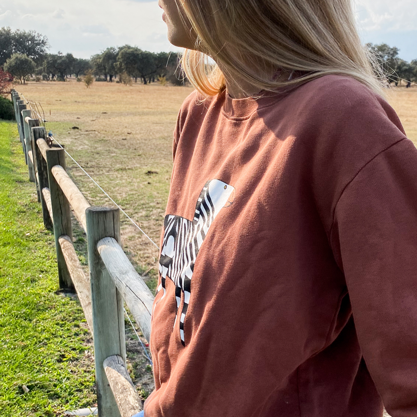 Sudadera de Cebra Terracota